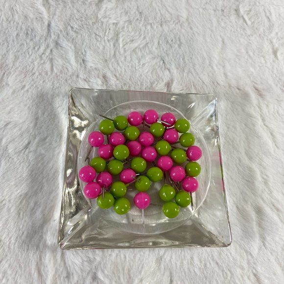 Vintage Clear Flat Glass Ashtray, Square, Mint Small Deco - Picture 4 of 5